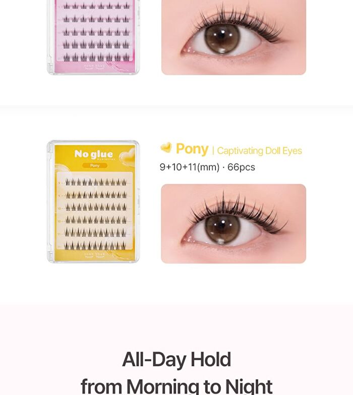 No Glue Lash - 5 Types - Eve