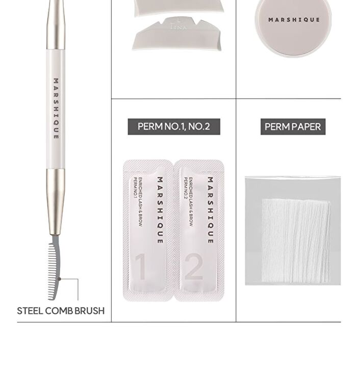 Marshique Enriched Lash & Brow Self Perm Kit - 1 set