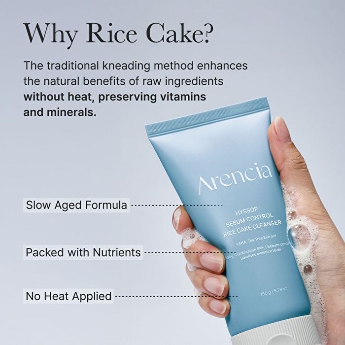 Hyssop Sebum Control Rice Cake Cleanser - 150g