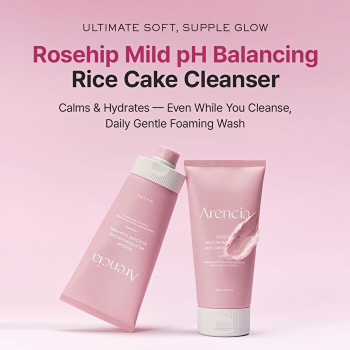 Rosehip Mild pH Balancing Rice Cake Cleanser - 150g