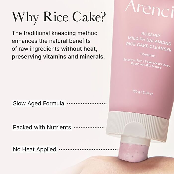 Rosehip Mild pH Balancing Rice Cake Cleanser - 150g