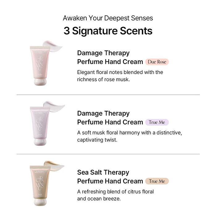 Damage Therapy Perfume Hand Cream - 3 Types - Sea Salt