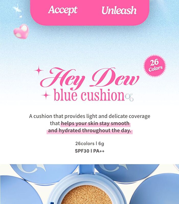 A by Unleashia Hey Dew Blue Cushion - 26 Colors - #29N Humble