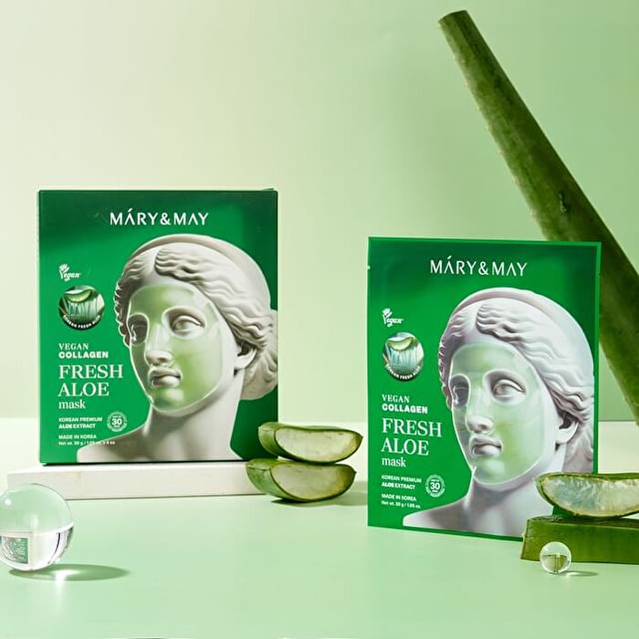 Vegan Collagen Fresh Aloe Mask Set - 30g x 4 sheets