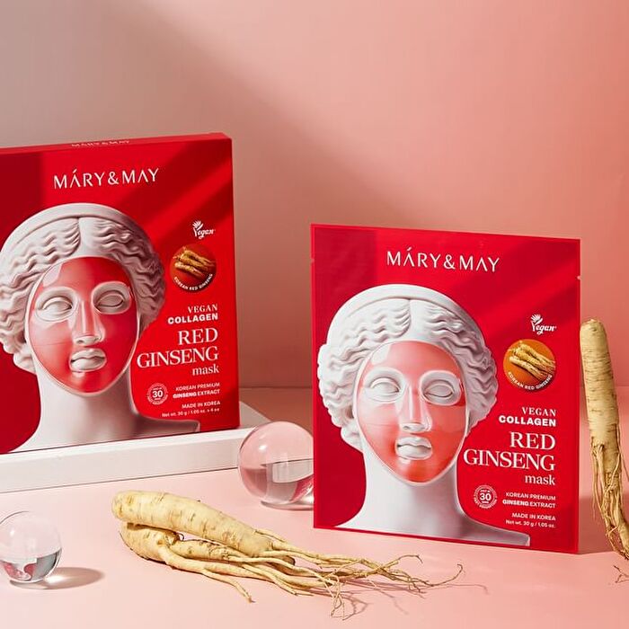 Vegan Collagen Red Ginseng Mask Set - 30g x 4 sheets