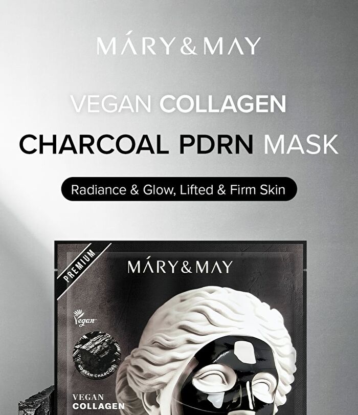 Vegan Collagen Charcoal PDRN Mask Set - 30g x 4 sheets