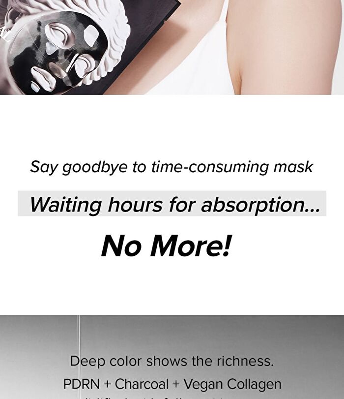Vegan Collagen Charcoal PDRN Mask Set - 30g x 4 sheets