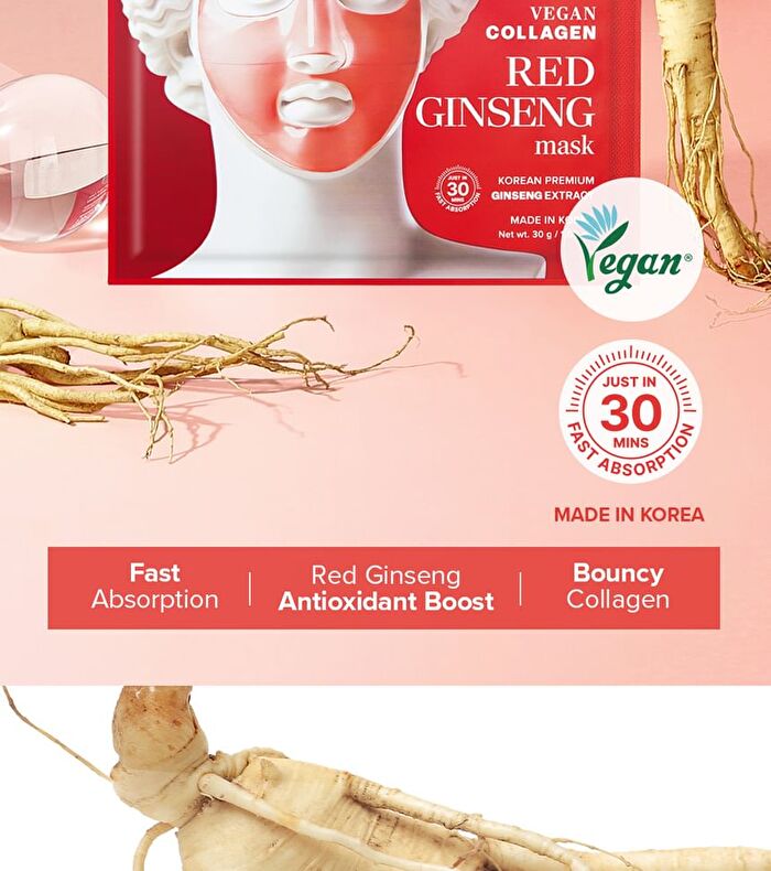 Vegan Collagen Red Ginseng Mask - 30g x 1 sheet