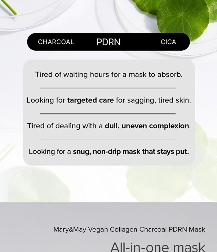 Vegan Collagen Charcoal PDRN Mask - 30g x 1 sheet