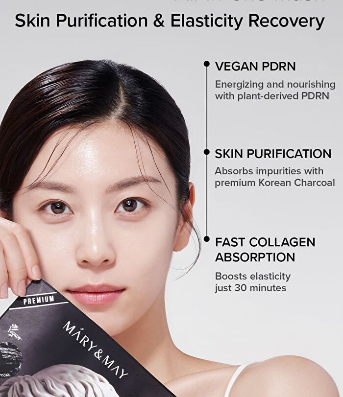 Vegan Collagen Charcoal PDRN Mask - 30g x 1 sheet