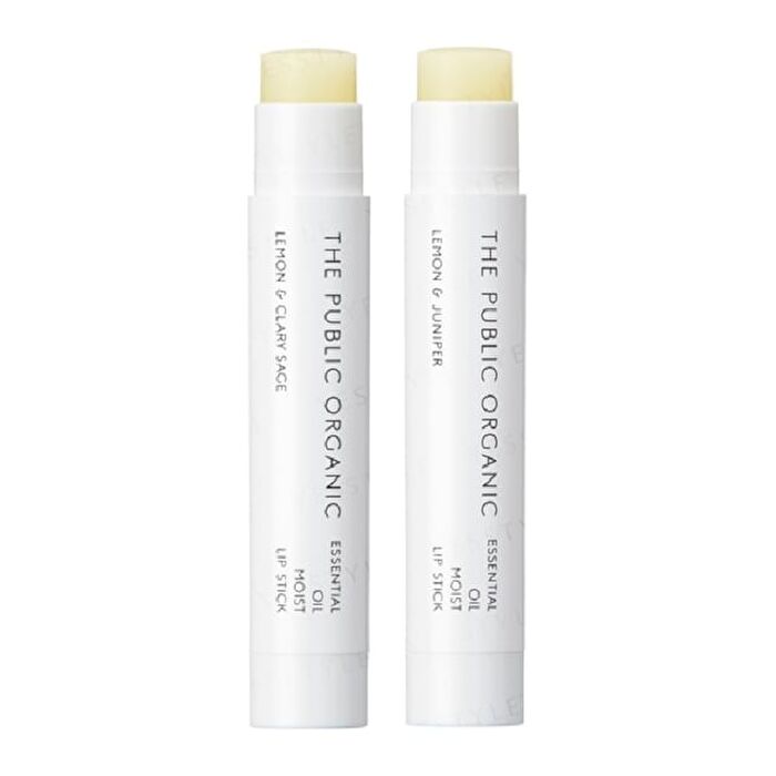 The Public Organic Essential Oil Moist Lip Stick - Lemon & Clary Sage
