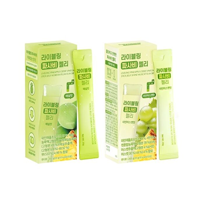 LIVELING Pineapple Cider Vinegar Jelly - 2 Types - Shine Muscat Flavor