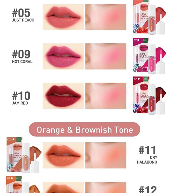 Lip & Cheek Matte Tint - 05 Just Peach