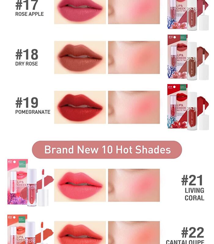 Lip & Cheek Matte Tint - 13 Goji