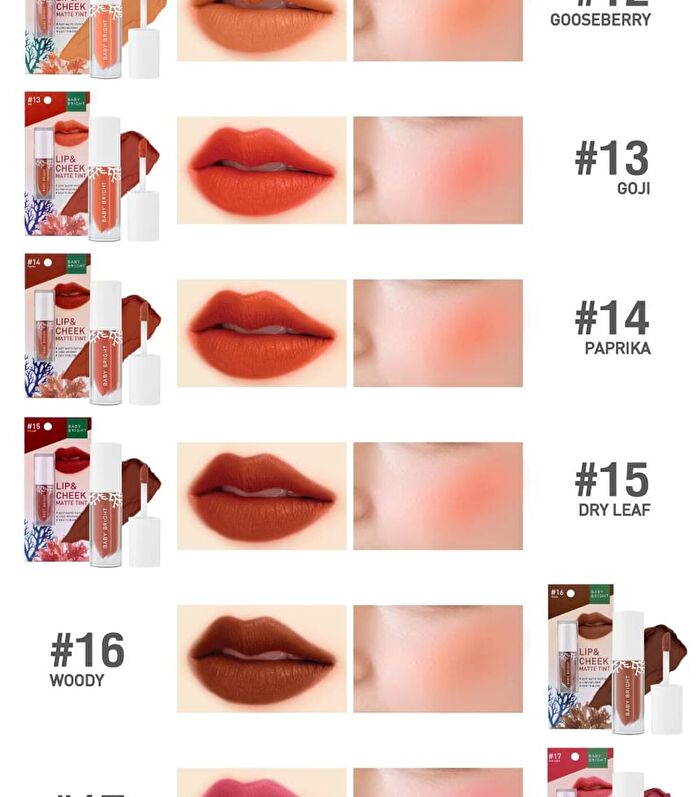 Lip & Cheek Matte Tint - 17 Rose Apple