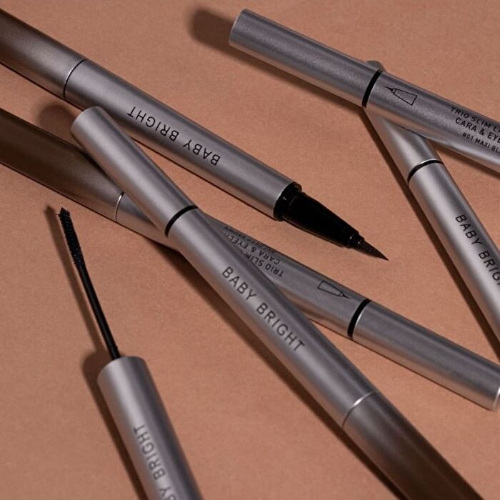 Trio Slim Lashbrow Cara & Eyeliner - 01 Maxi Black