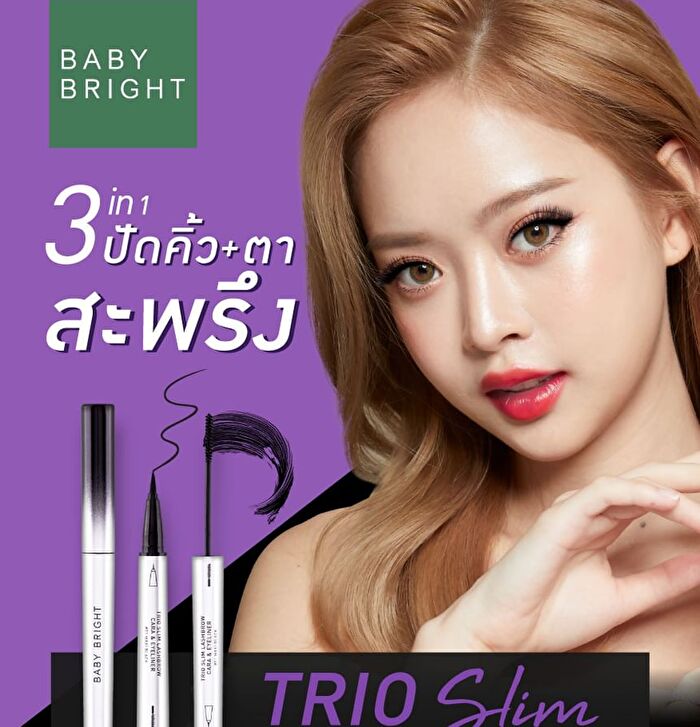Trio Slim Lashbrow Cara & Eyeliner - 01 Maxi Black