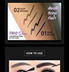 Trio Slim Lashbrow Cara & Eyeliner - 02 Deep Brown