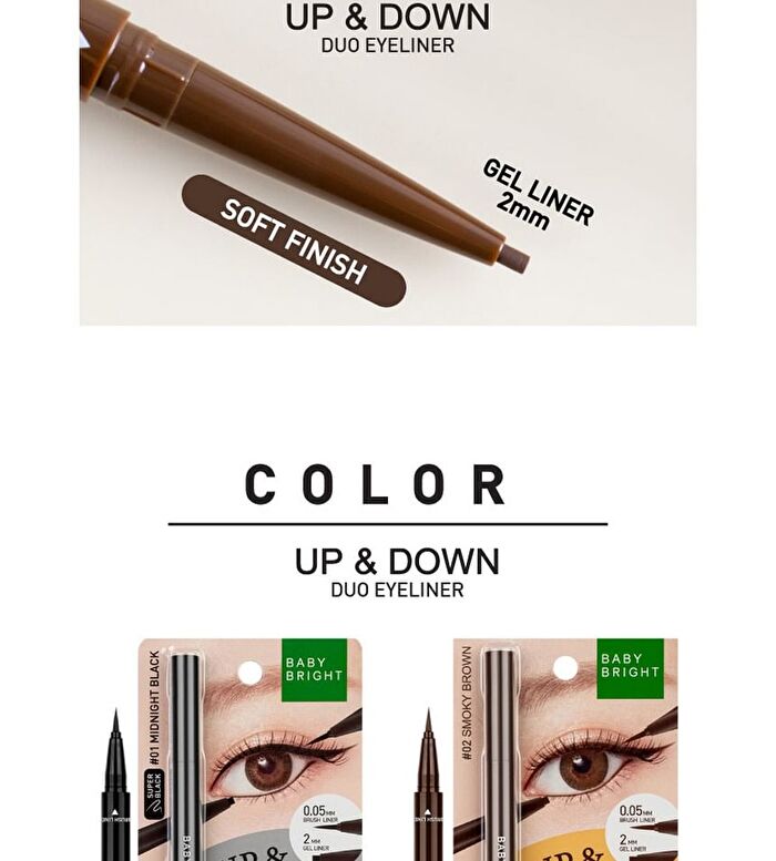 Up And Down Duo Eyeliner - 01 Midnight Black