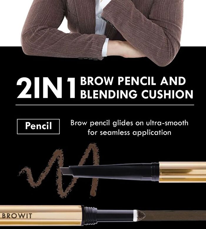 Brow Pencil And Blending Cushion - Dark Blonde