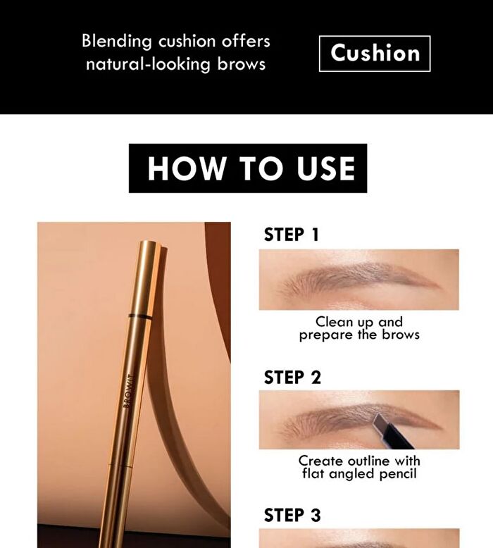 Brow Pencil And Blending Cushion - Dark Blonde