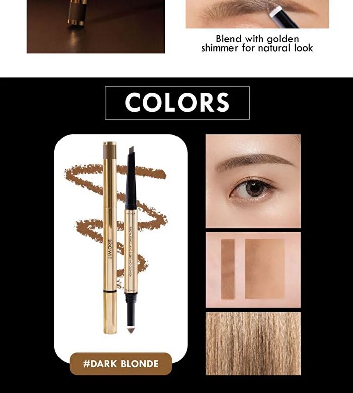 Brow Pencil And Blending Cushion - Natural Brow