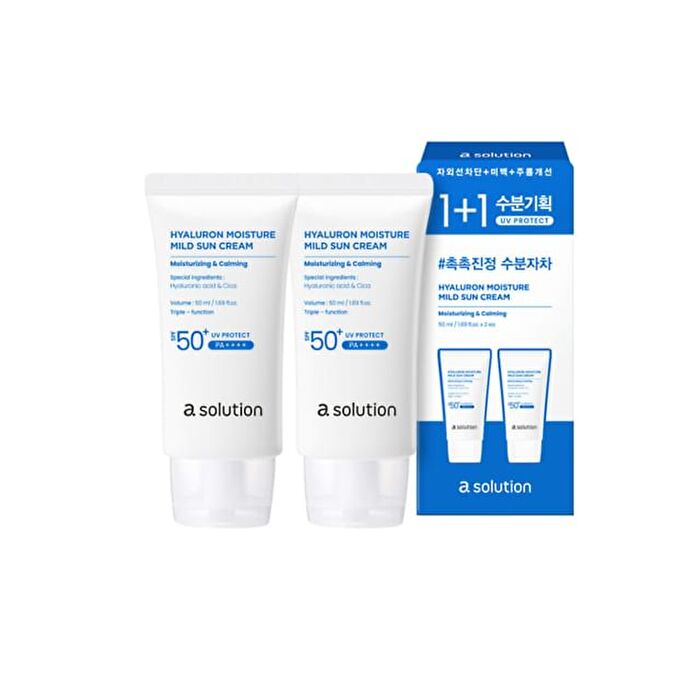 a. solution Hyaluron Moisture Mild Sun Cream Set - 2 pcs