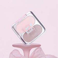 biya Party Dual-Color Contouring Palette - 2 Types - DO02# Peach Snow Velvet - 5.6g