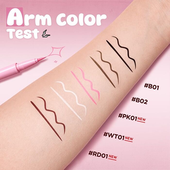 Pinkflash Waterproof Easy Eyeliner - 3 Colors - #RD01 Reddish Brown Wing - 0.6g