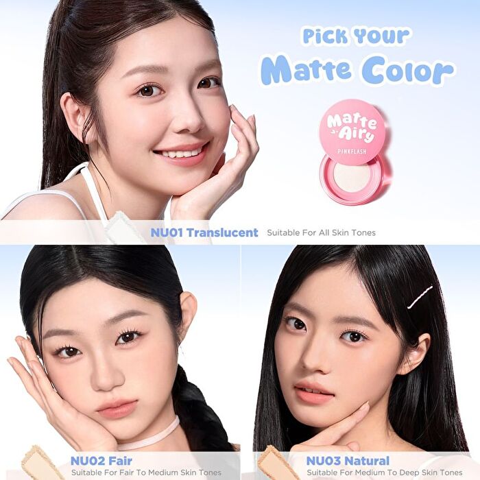 Pinkflash Airy Matte Loose Powder - 3 Colors - #NU01 Translucent - 5g