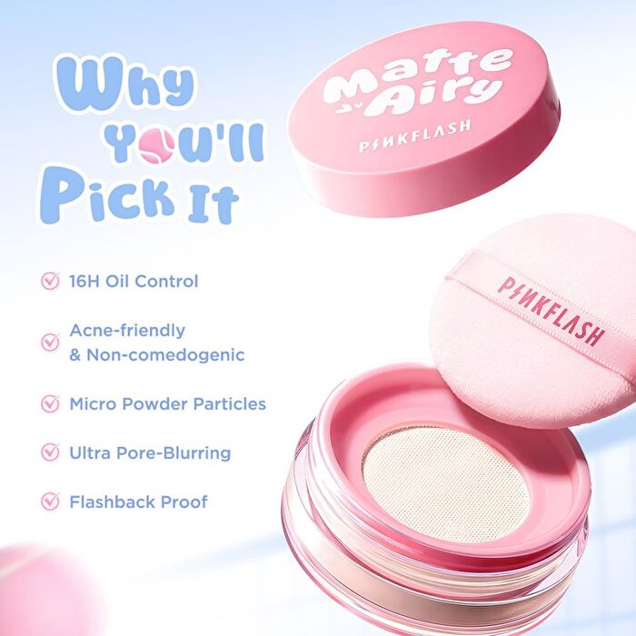 Pinkflash Airy Matte Loose Powder - 3 Colors - #NU01 Translucent - 5g