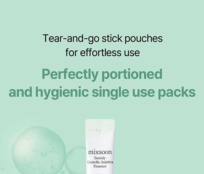 mixsoon Soondy Centella Asiatica Essence Stick Pouch Set 6pcs - 1.5ml x 6 sticks
