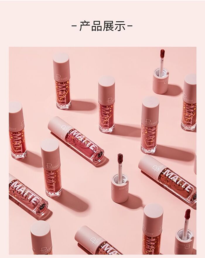 Velvet Matte Liquid Lipstick  - 12 Colors - 01# Smoky Rose - 3.5g