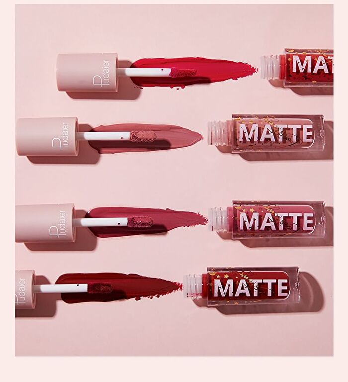 Velvet Matte Liquid Lipstick  - 12 Colors - 01# Smoky Rose - 3.5g