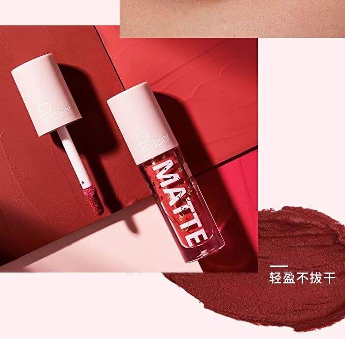 Velvet Matte Liquid Lipstick  - 12 Colors - 01# Smoky Rose - 3.5g