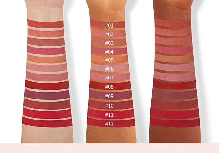 Velvet Matte Liquid Lipstick  - 12 Colors - 01# Smoky Rose - 3.5g