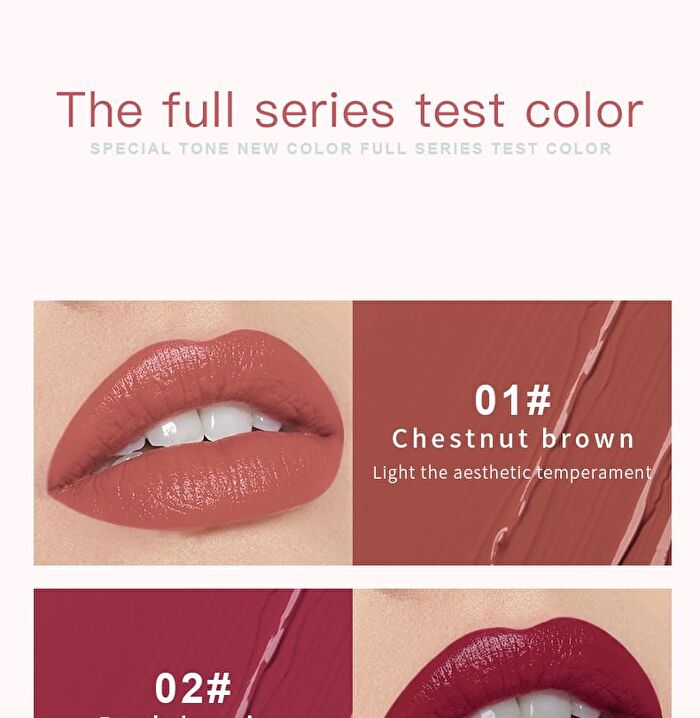 Pearlescent Mirror Liquid Lip Gloss - 8 Colors - 01# Chestnut Brown - 3.5g