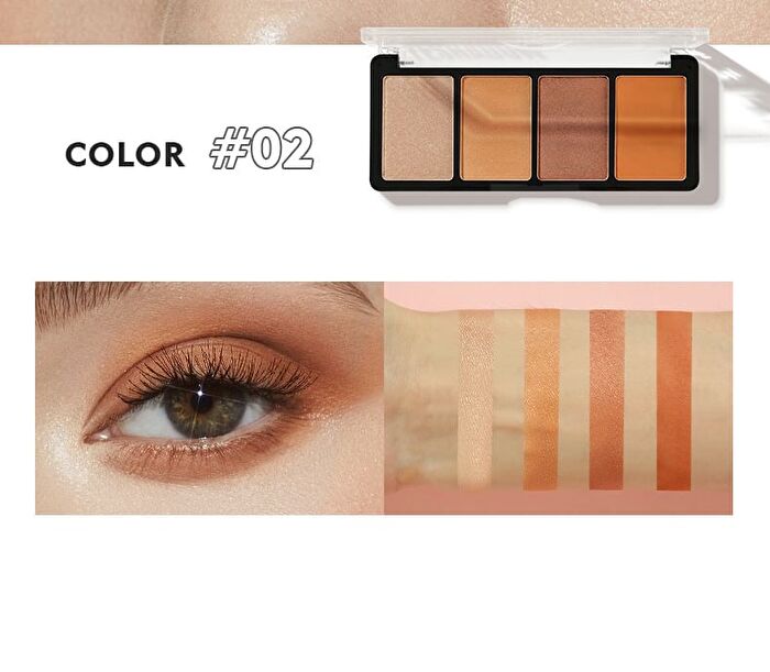 Matte Quad Eyeshadow Palette - 10 Types - 03#  - 1.5g