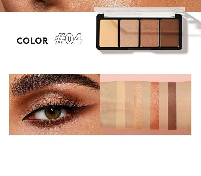 Matte Quad Eyeshadow Palette - 10 Types - 03#  - 1.5g