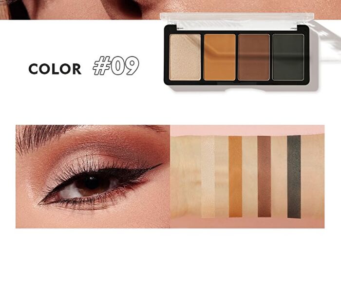 Matte Quad Eyeshadow Palette - 10 Types - 03#  - 1.5g