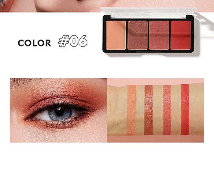 Matte Quad Eyeshadow Palette - 10 Types - 03#  - 1.5g