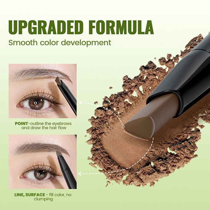 Dual-Ended Waterproof Eyebrow Pen - 9 Colors - 03# Mint Chocolate - 0.1g