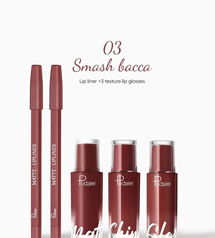 Matte & Pearlescent Liquid Lipstick Set - 6 Types - 01# David Austin - 23.5g