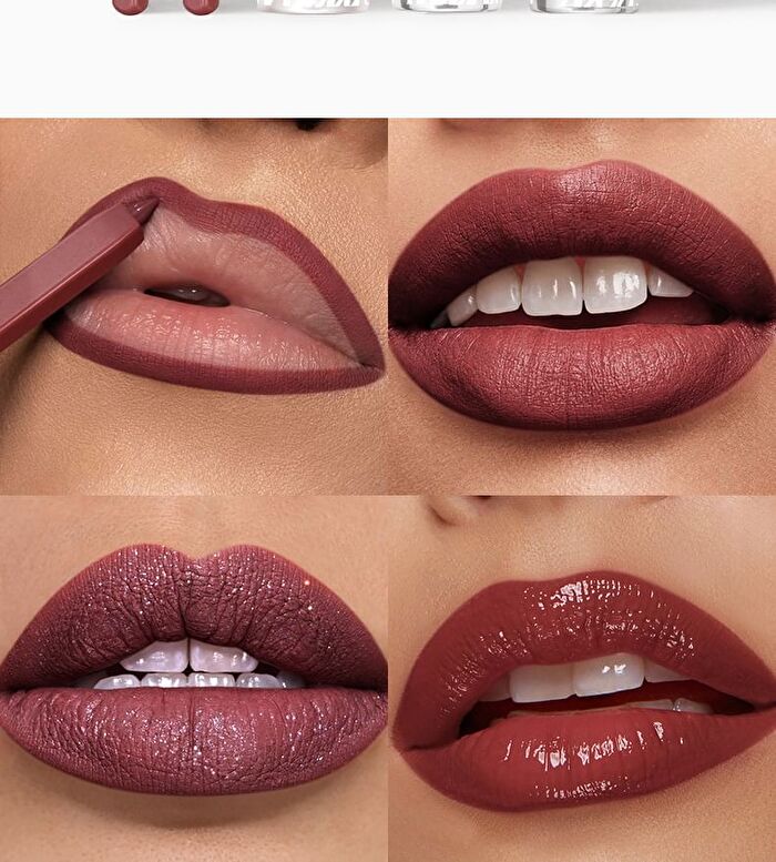 Matte & Pearlescent Liquid Lipstick Set - 6 Types - 01# David Austin - 23.5g