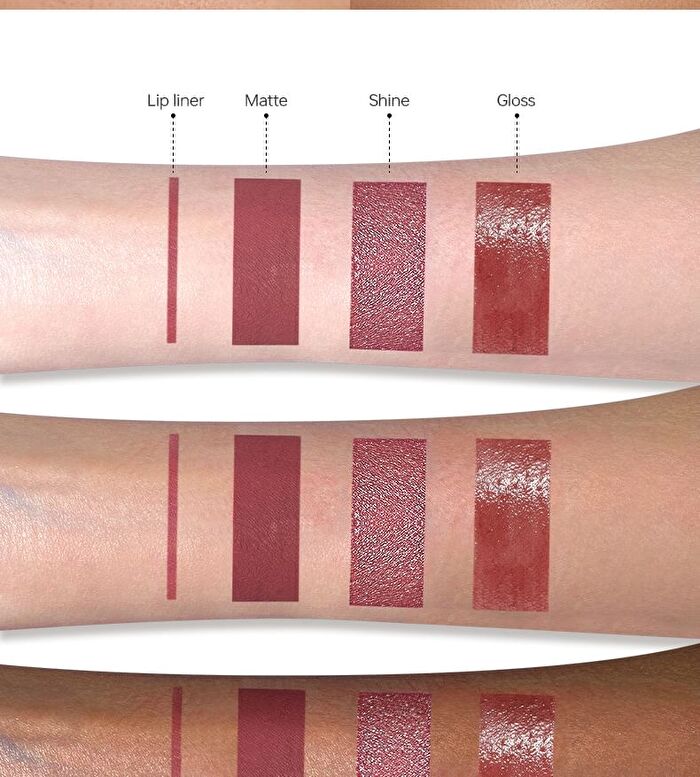 Matte & Pearlescent Liquid Lipstick Set - 6 Types - 01# David Austin - 23.5g