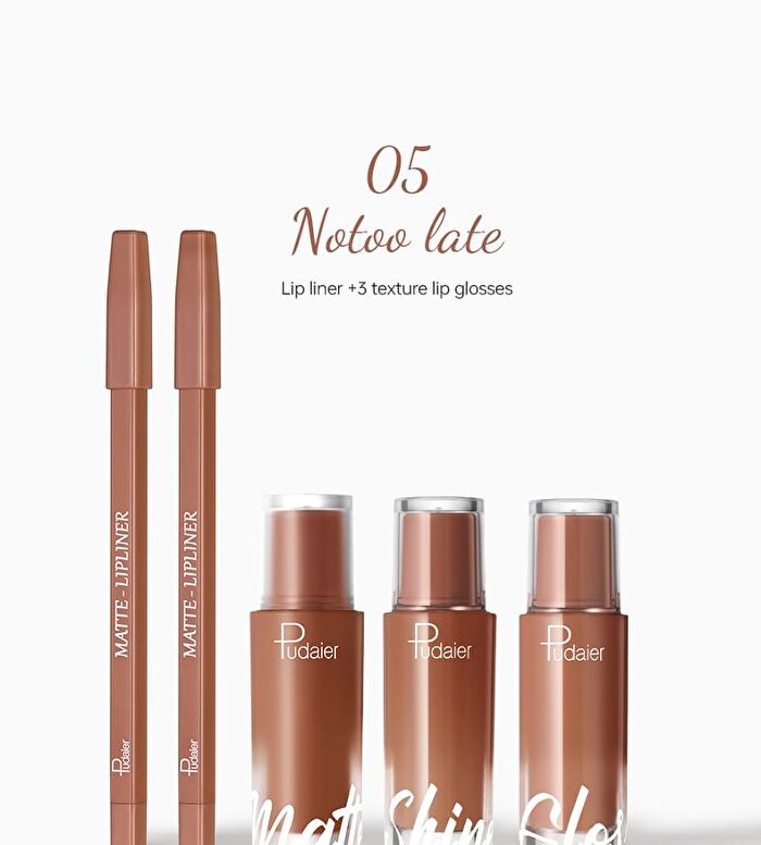 Matte & Pearlescent Liquid Lipstick Set - 6 Types - 01# David Austin - 23.5g