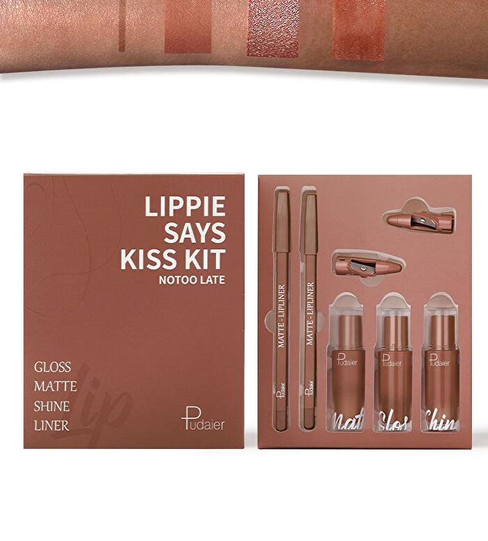Matte & Pearlescent Liquid Lipstick Set - 6 Types - 01# David Austin - 23.5g