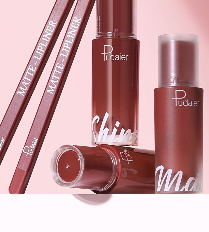 Matte & Pearlescent Liquid Lipstick Set - 6 Types - 01# David Austin - 23.5g
