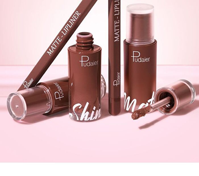 Matte & Pearlescent Liquid Lipstick Set - 6 Types - 01# David Austin - 23.5g