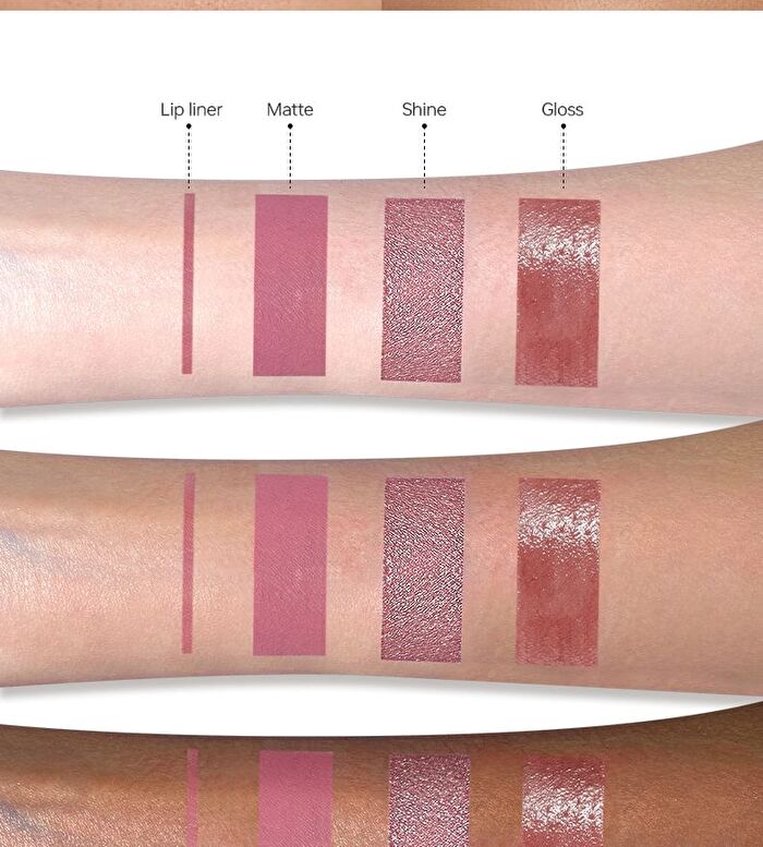 Matte & Pearlescent Liquid Lipstick Set - 6 Types - 01# David Austin - 23.5g